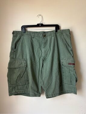 Vtg. Polo Jeans CO Ralph Lauren Type RL2  Military Cargo Shorts Green Size 40